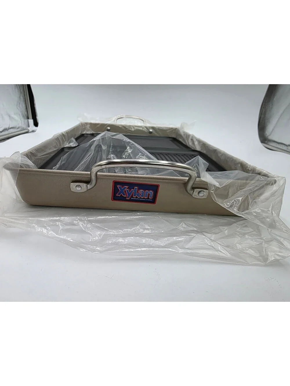Xylan Double Grill and Griddle Pan with Handles